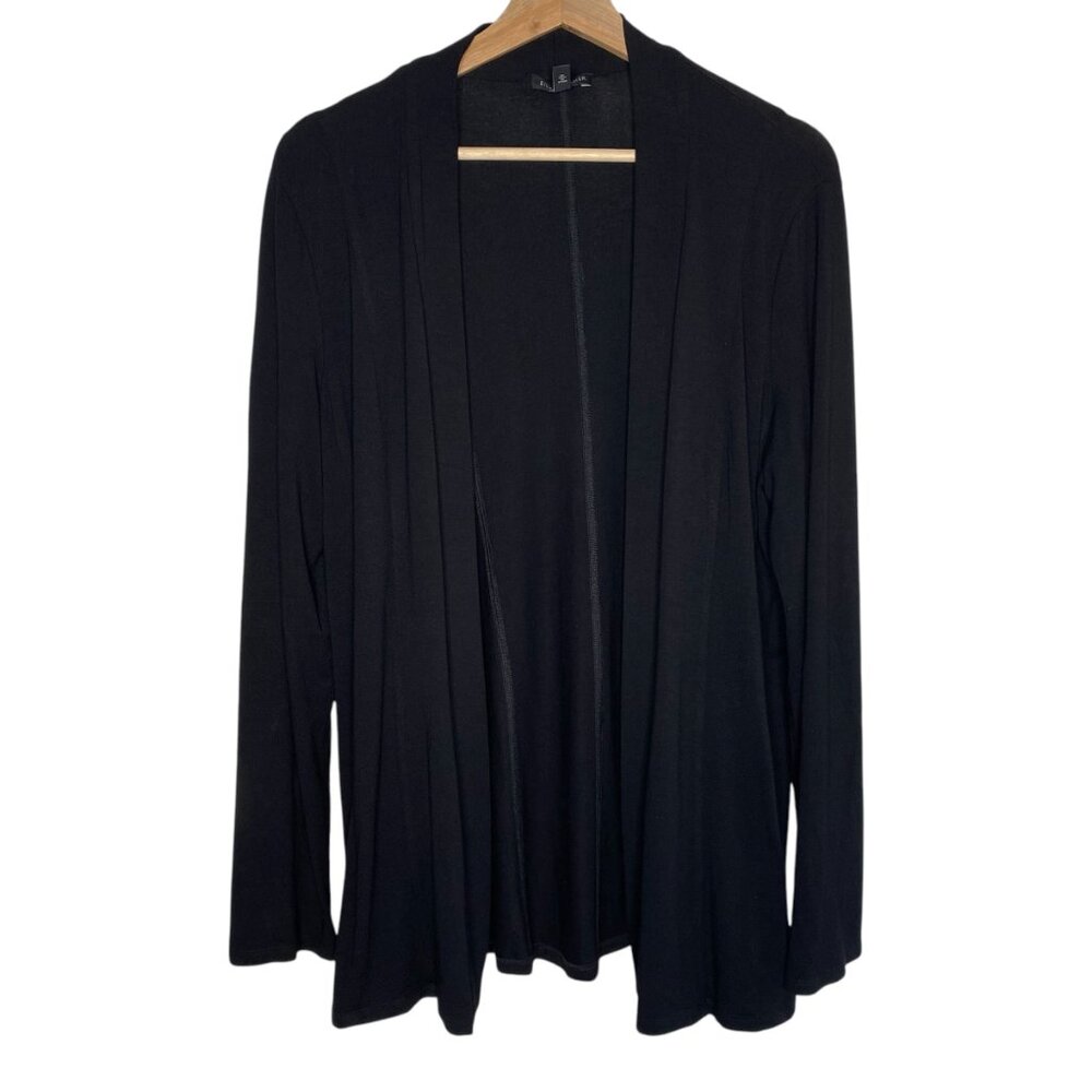 Eileen Fisher Black Long Sleeve Cardigan With Pockets Size M